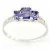 Image 1 : .89k Natural Iolite Diamond Ring 9k Wht Gold (JEW-9412X)