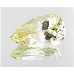 42.1ct Natural Pear Cut Sparking Yellow Kunzite (GEM-25949)