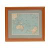 Image 1 : Antique Framed Color Map Of Oceania (ANT-025)
