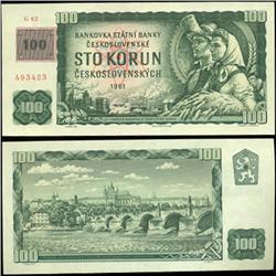 1961 Czech 100 Korun Crisp Unc Note (CUR-06330)