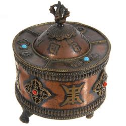 Tibetan Footed Scroll Canister (ANT-158)