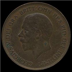 1931 British George V Penny AU (COI-7155)