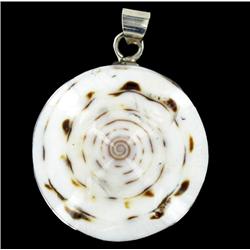 Sterling Shell Round Pendant (JEW-2021)