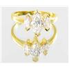 Image 1 : 13ctw Lab Diamond 22k Gold Vermeil Ring (JEW-2108)