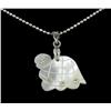 Image 1 : 18k WG Plated Mother of Pearl Turtle Necklace (JEW-1972)