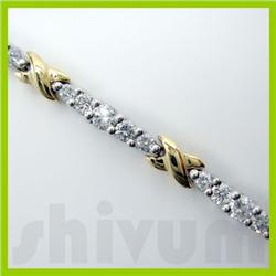 Genuine 2.01 ctw 14K Diamond Studded Fashion Bracelet G SI1