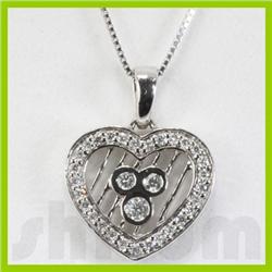 Genuine 0.31ctw Diamond Necklace 14K Gold 2.29g