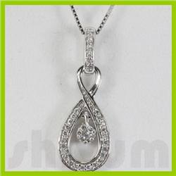 Genuine 0.2ctw Diamond Necklace 14K Gold 2.62g