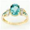 3.14ct Green Topaz Diamond 9k Yel Gold Ring (JEW-9365X)