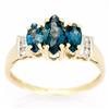 1.54ct London Bl Topaz Diamond 9k Gold Ring (JEW-9444X)