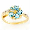 1.68ct Floral Swiss Bl Topaz Diamond Ring 9k Gold (JEW-9461X)