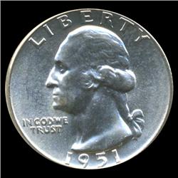 1951 Washington Silver Quarter Graded GEM (COI-6197)