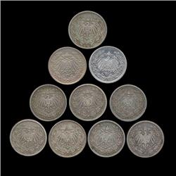 1905F Germany 50 Pfg Hi Grade Scarce 10 Pcs (COI-8184)