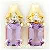 2.08ct Amethyst Diamond 9k Solid Gold Earrings (JEW-9236X)