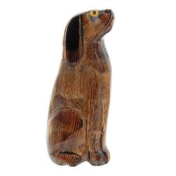 Water Buffalo Horn Scrimshaw Dog RARE  (CLB-475)