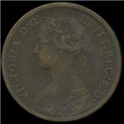 1862 Britain Victoria Farthing Better Grade (COI-7054)