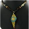 Image 2 : Tibet Turquoise Brass Shell Necklace (ANT-1094)