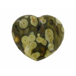 83.4ct Colorful Gem Grade Sea Jasper Heart (GEM-21161)