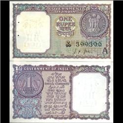1963 India 1 Rupee Crisp Uncirculated (CUR-06195)