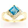 1.50ct Natrl London Bl Topaz Diamond 9k Gold Ring (JEW-9477X)