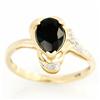 1.68ct Natrl Black Sapphire Diamond 9k Gold Ring (JEW-9409X)