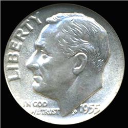 1955 Roosevelt Silver Dime Graded GEM (COI-6241)