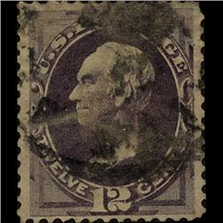 1870 SCARCE US 12c Clay Dark Violet Used Stamp (STM-1305)