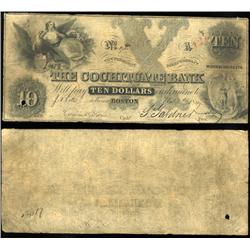 1849 Cochituate Bank Boston $10 Note Better Grade (CUR-06251)