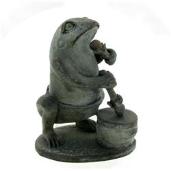 Chinese Vintage Bronze Drumming Frog (ANT-955)