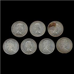 1960s Canada 50c Silver AU/UNC Set of 7 (COI-7962)