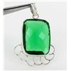 Image 1 : 51ctw Emerald Quartz Silver Pendant Appr Est $10k (JEW-2263)