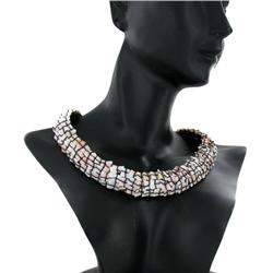 Handcrafted Shell Necklace Bracelet Ring Set (JEW-2212)