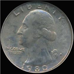 1980D Washington 25c Quarter Coin Graded GEM (COI-6890)