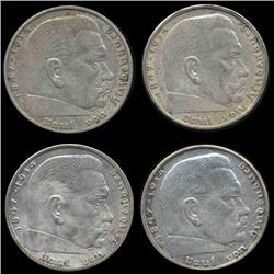 1939A/B Nazi Germany 2 Mark Silver Hi Grade 2 Pcs (COI-8082)