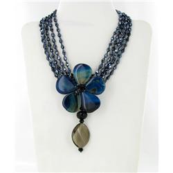 750ct Agate & Crystal Necklace (JEW-2472)