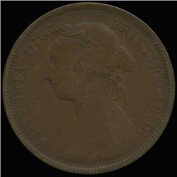 1888 British Victoria Halfpenny VF (COI-7257)