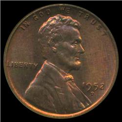 1952D US Lincoln Cent Gem+ MS67 Red  (COI-3914)