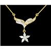 Image 1 : 30ctw Lab Diamond 22k Gold Vermeil Necklace (JEW-2347)