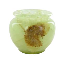 Rare Green Thai Jade Vase (DEC-415)