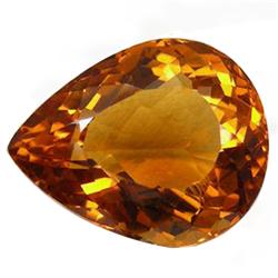 37.68ct Madeira Pear Citrine Appr Est $19k (GEM-27594)