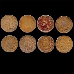 1865 Indian Cent Lot of 5 Better Circulated (COI-7466)