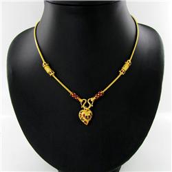125ct Gold Vermeil Heart Pendant Necklace (JEW-2541)