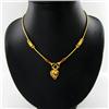 125ct Gold Vermeil Heart Pendant Necklace (JEW-2541)