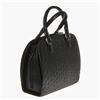 Image 2 : Ladies Black Ostrich Hide Skin Handbag (ACT-040)