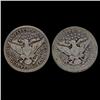 Image 2 : 1908S Barber Quarters Pair Better Circulated (COI-7432)