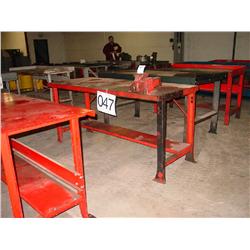 SHOP TABLE W/VISE