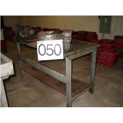 SHOP TABLE W/VISE, KING PIN & REEMER