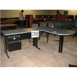 L SHAPE DESK BLUE