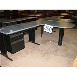 L SHAPE DESK BLUE