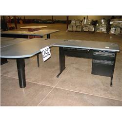 L SHAPE DESK BLUE